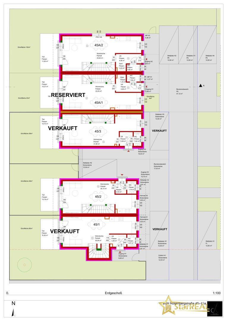 Lageplan 2 Häuser frei