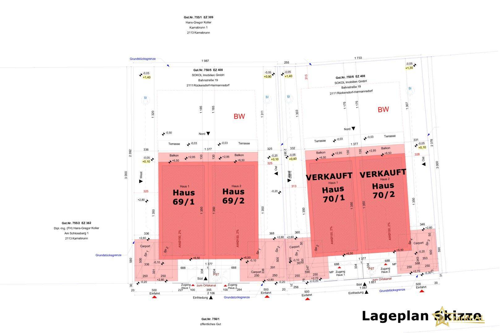 Lageplan Verfügbarkeit