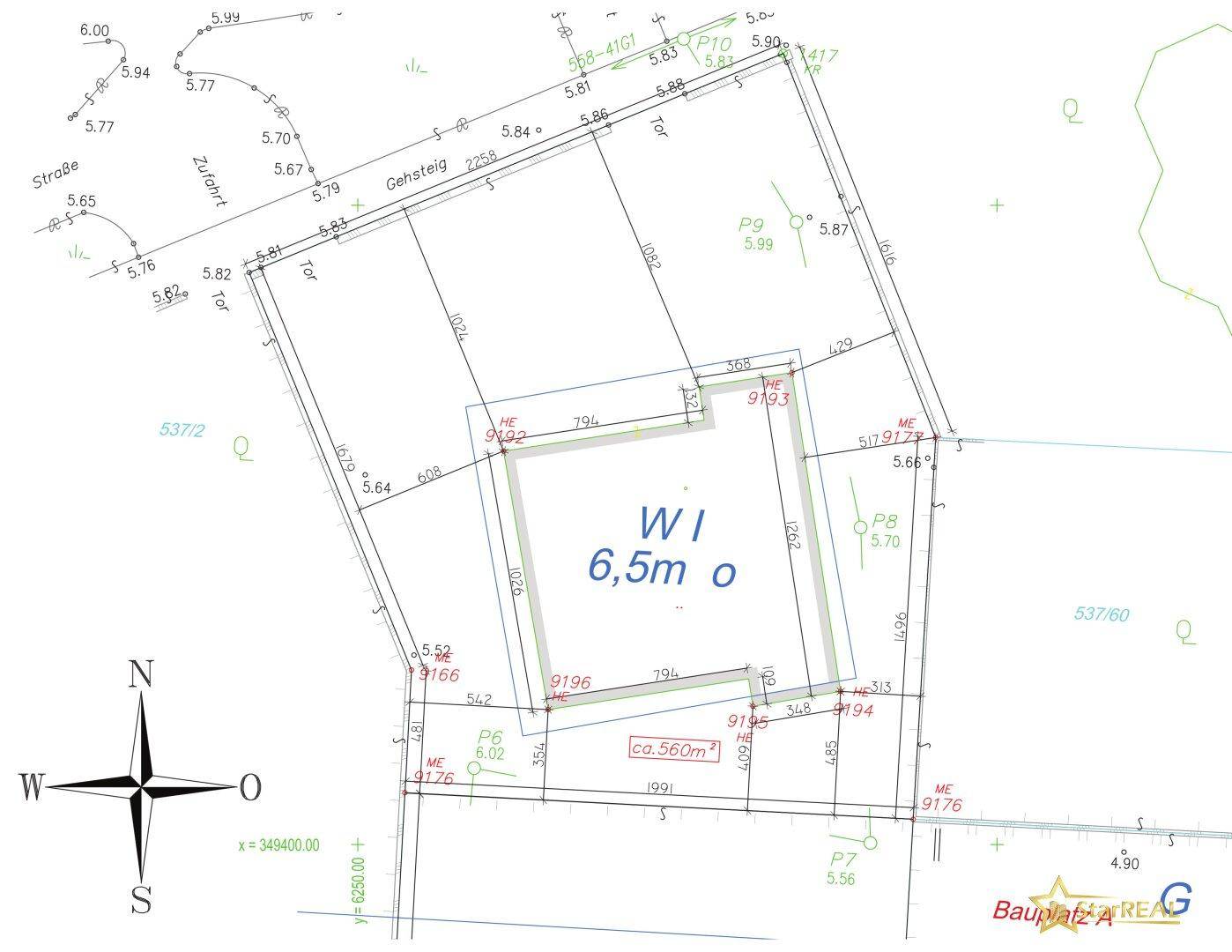 Lageplan TEILUNGSPLAN