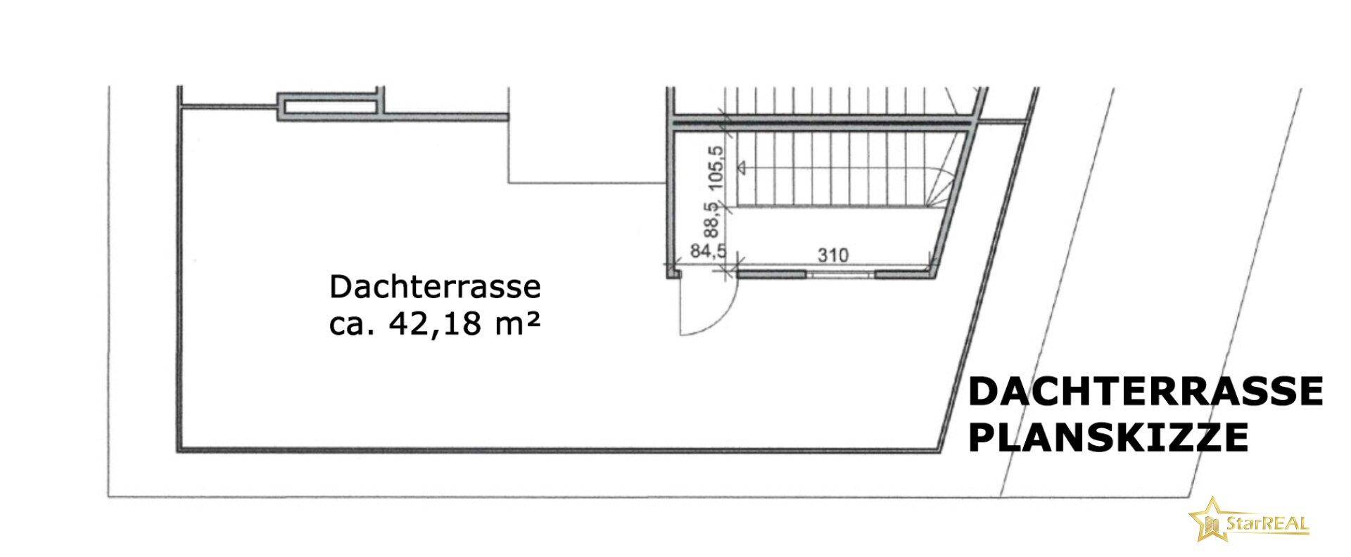 Dachterrasse - Planskizze