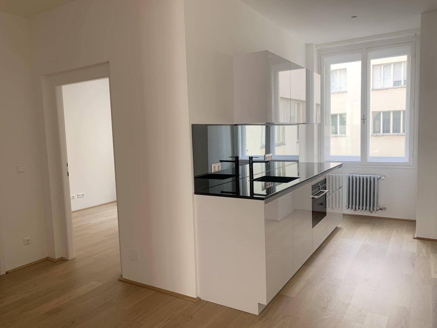Wohnsalon mit Küche