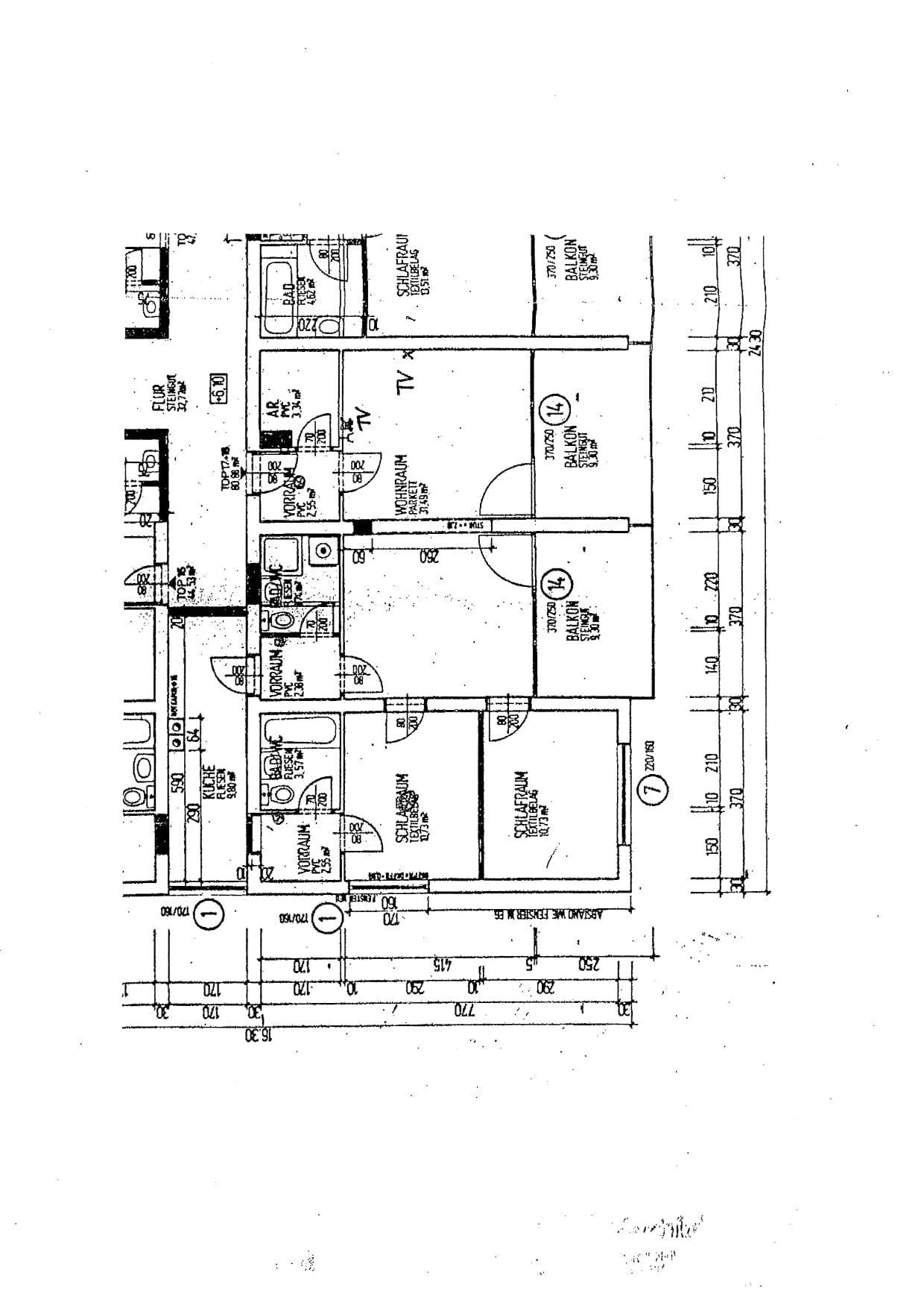 Grundrissplan Top 17, 18