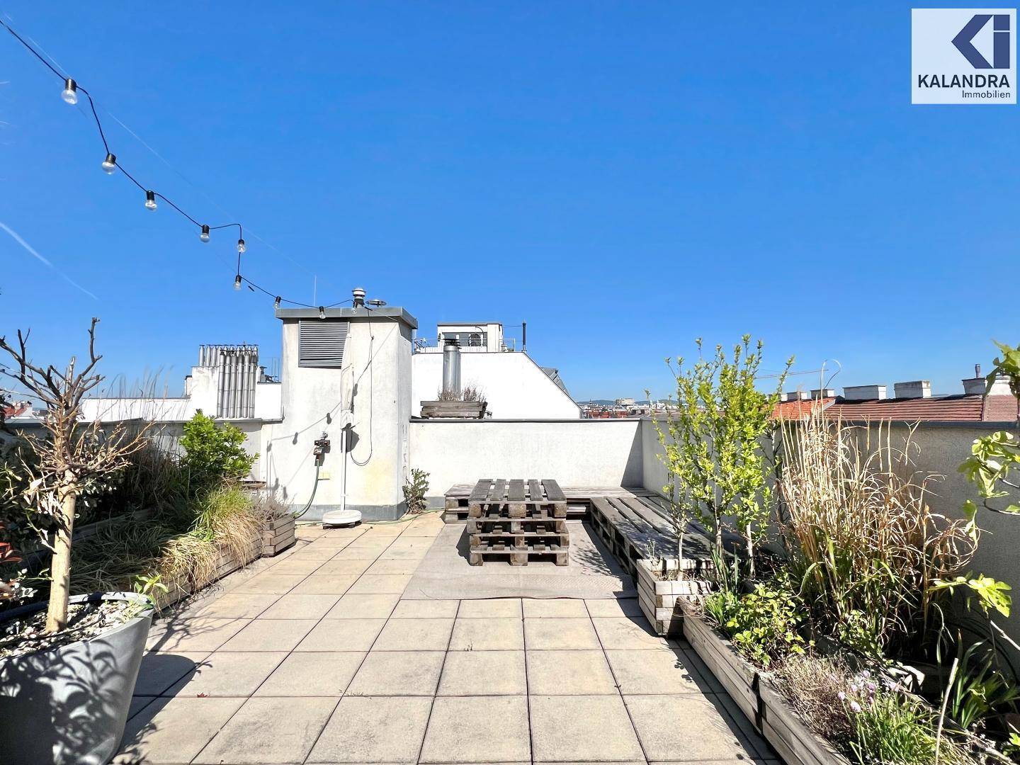 38m² große Dachterrasse