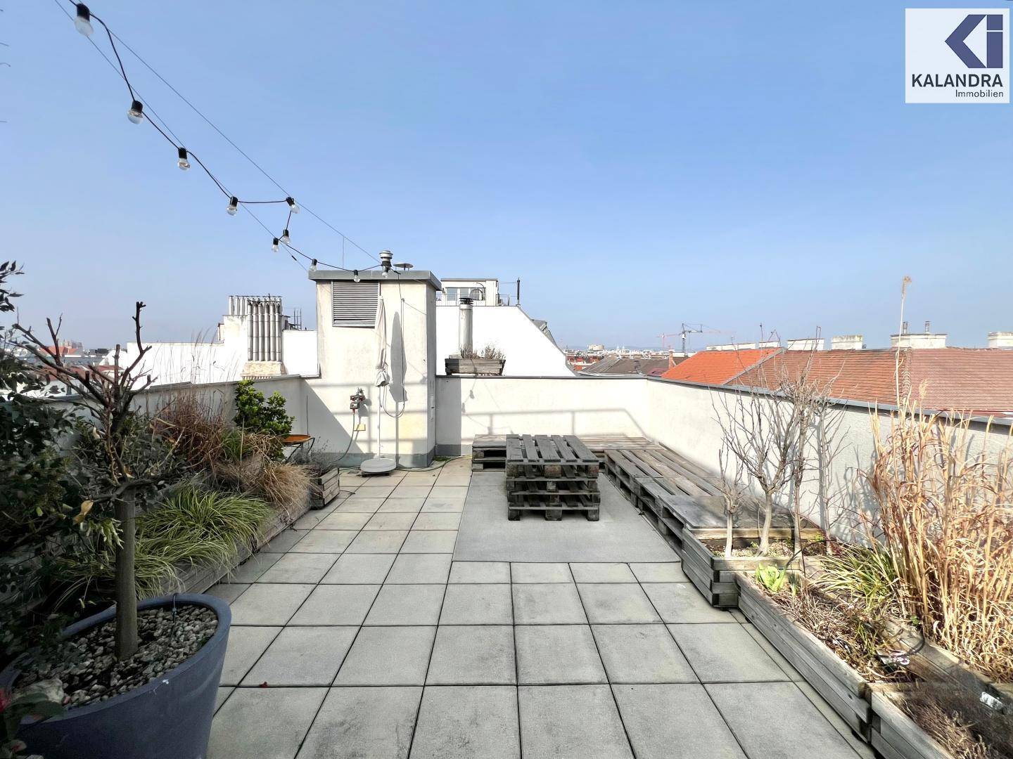 38m² große Dachterrasse