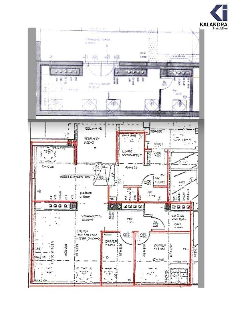 Kombinierter Grundriss des Dachgeschosses und des Galeriegeschosses mit Raumaufteilung.
