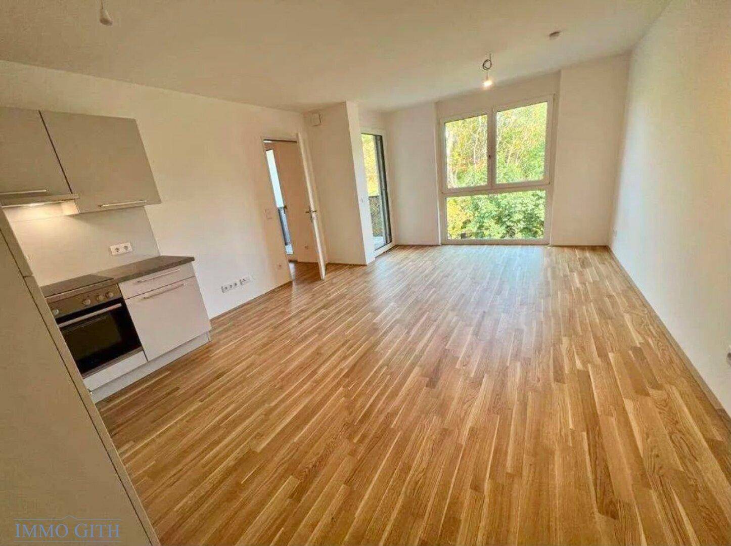 BARRIEREFREIE 2-ZIMMER-NEUBAUWOHNUNG MIT LOGGIA, BALKON, GRÜNBLICK &amp; PERFEKTER INFRASTRUKTUR IN WIEN-LIESING ZU MIETEN! - Ansicht 4