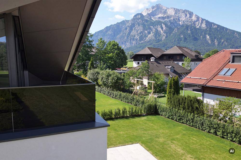 Herrlicher Blick auf den Untersberg - direkt von der beschriebenen Residenz 2 'Manolya'