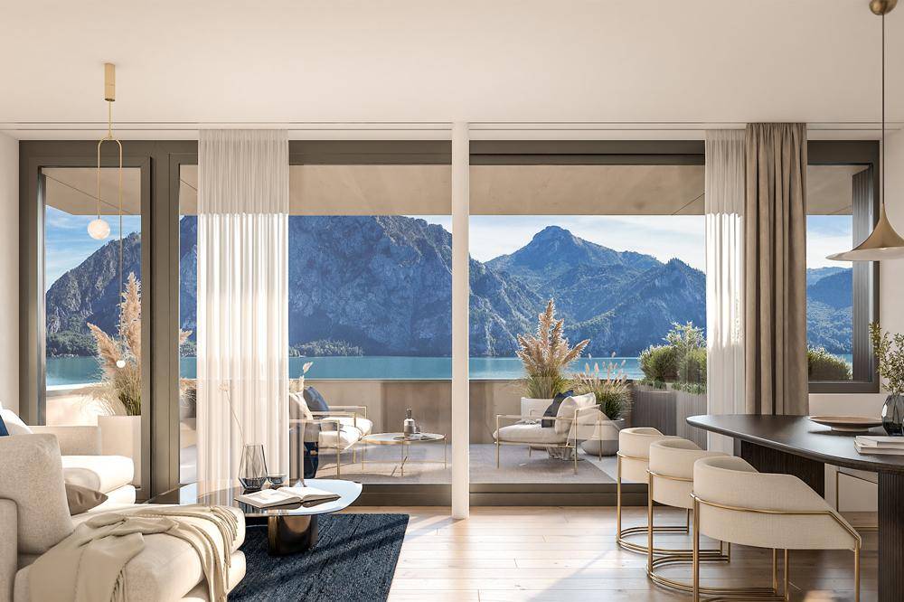 Großzügige Fensterflächen erhellen die Räume - Visualisierung