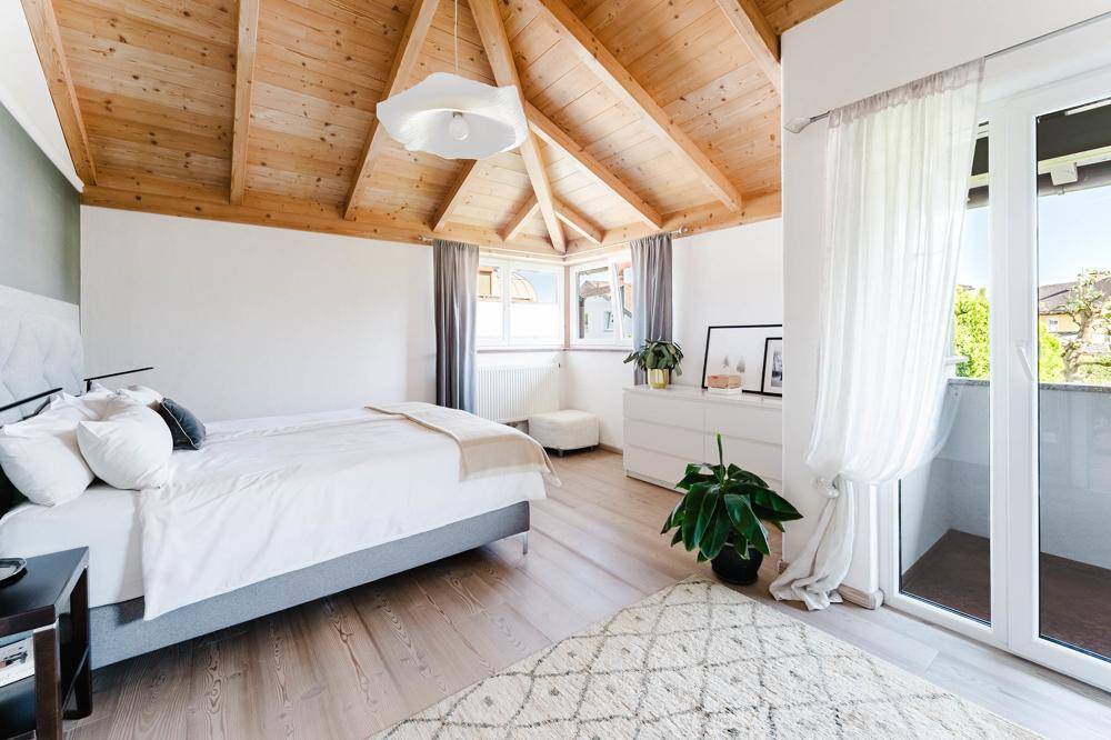 Das Masterschlafzimmer im Obergeschoss