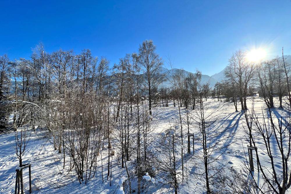 Panoramablick auf die Winterlandschaft