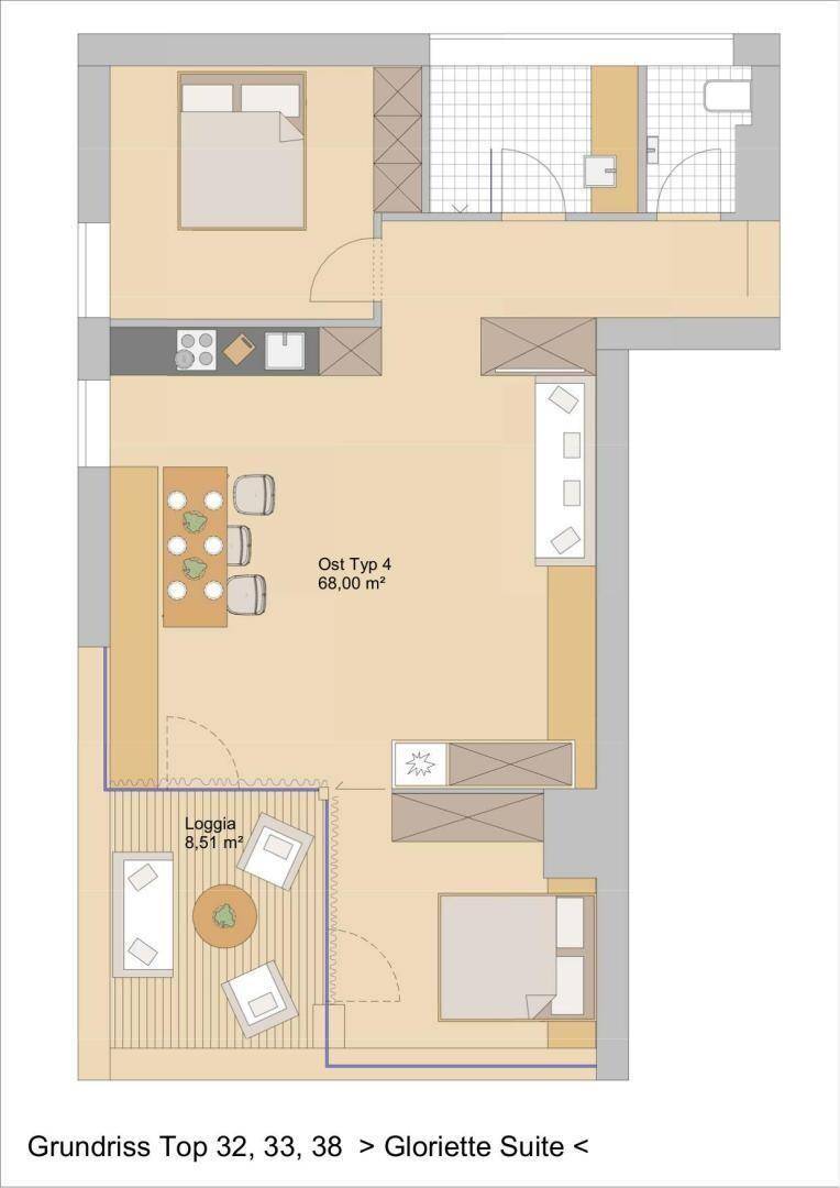 Gloriette Suite Grundriss
