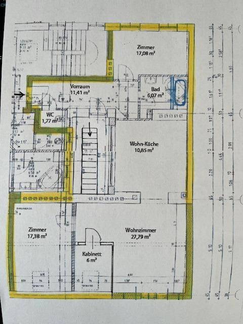 Grundriss 4 Zi Terrassenwohnung in Klosterneuburg