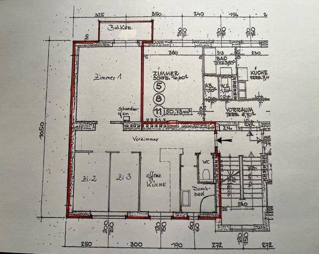 Grundriss sehr schöne Balkonwohnung