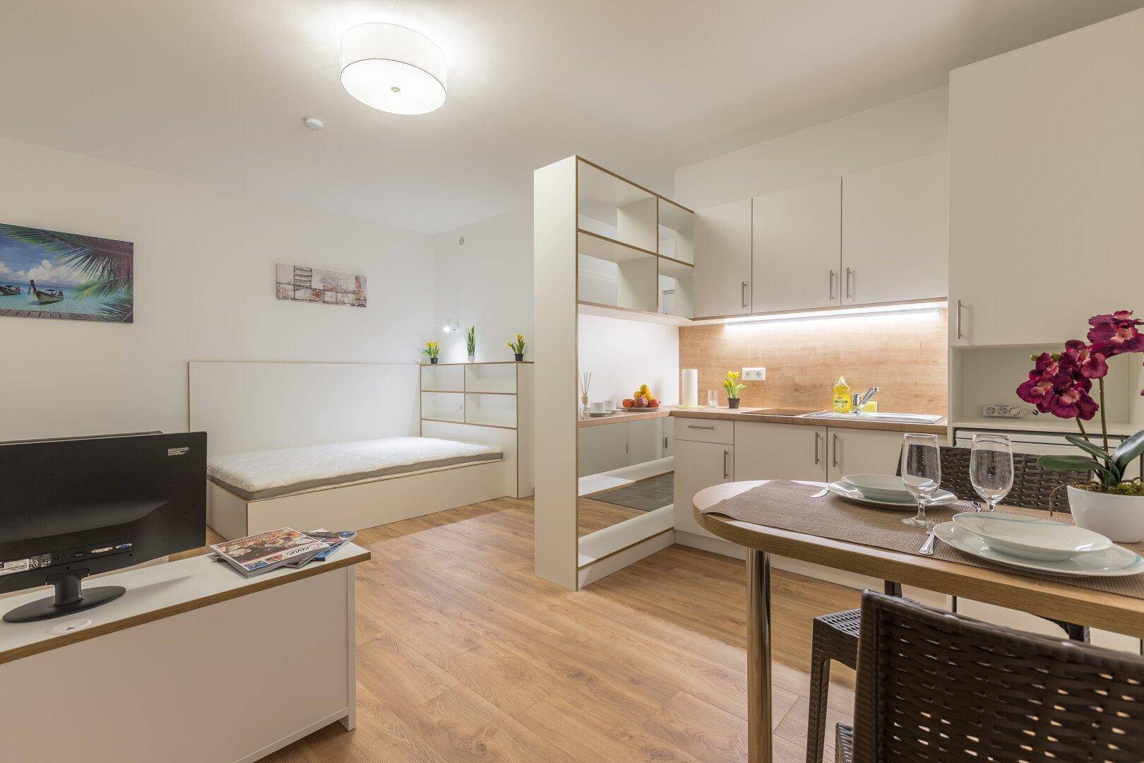 noba Apartments | Pauschalmiete inkl. Strom, Heizung &amp; WLAN | Hochwertig möblierte Neubauwohnungen | Barrierefrei - Widok 3