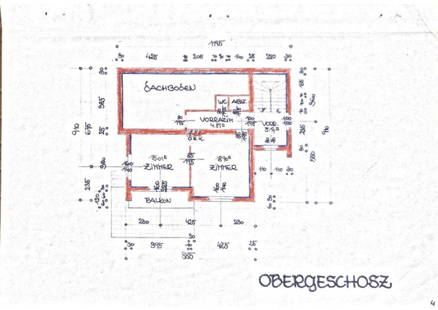 Plan Obergeschoß