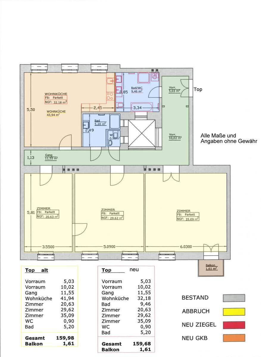 Detaillierter Grundriss mit Raumaufteilung und Flächenangaben für zwei Ebenen.