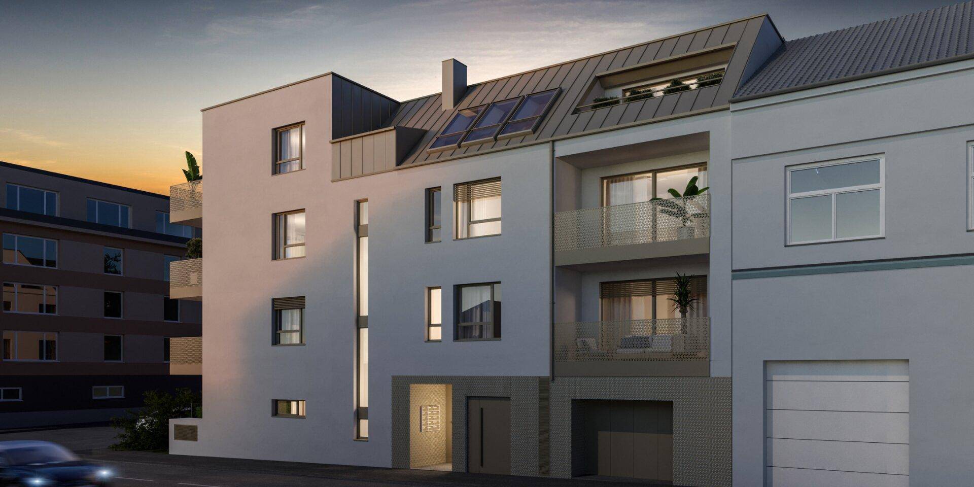 Wohnen neben Schönbrunn - Charmante und gut aufgeteilte 3 Zimmer Wohnung mit 2 Balkonen ! Rohbau fertiggestellt ! - Ansicht 5