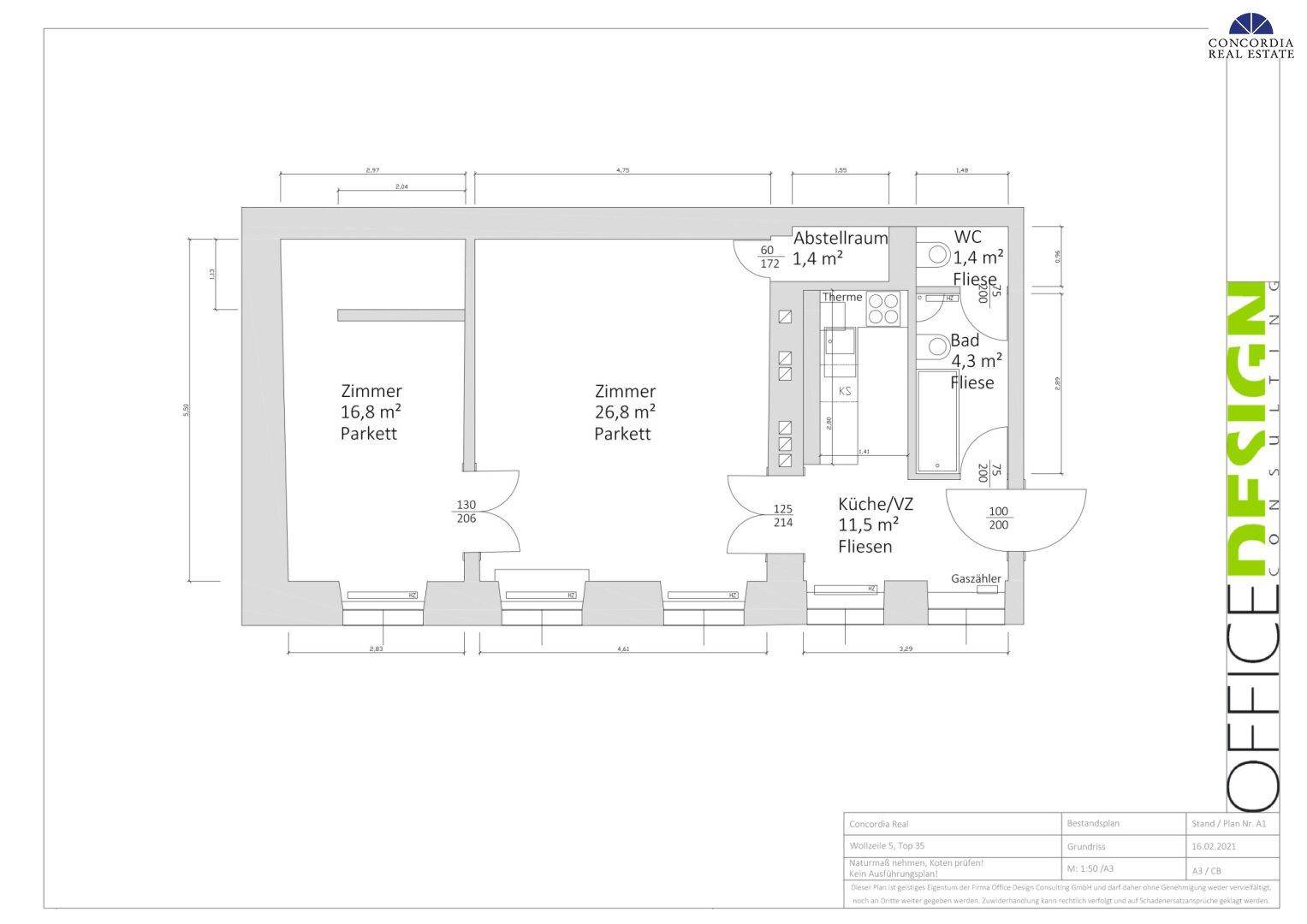 Grundrissplan 3. OG