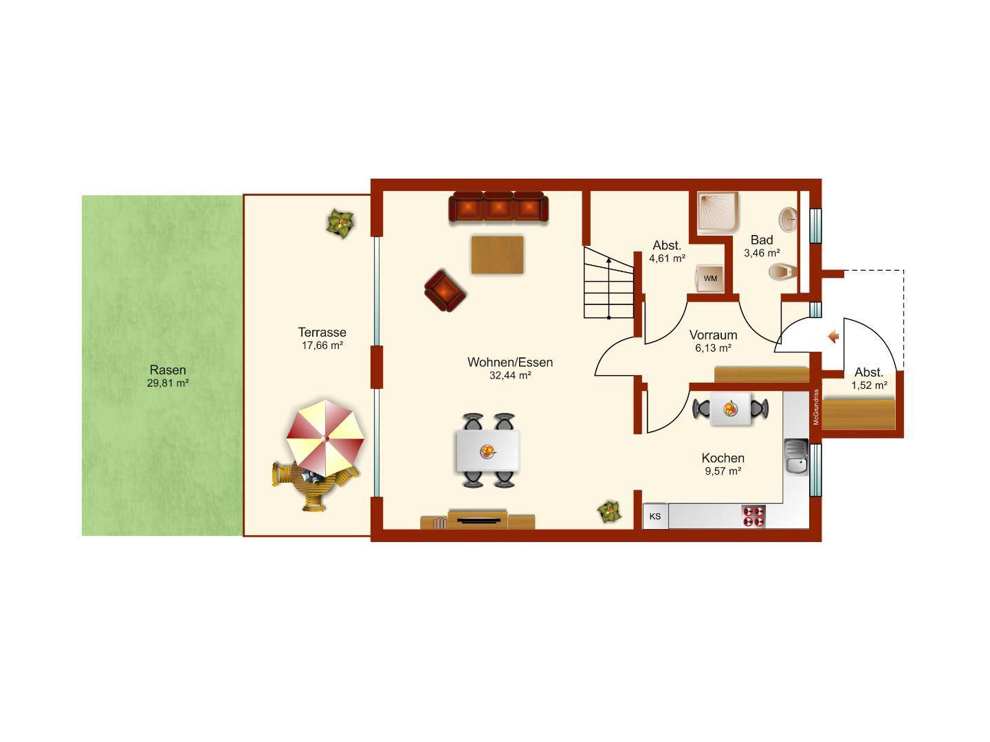 Schematischer Plan Top 6 EG