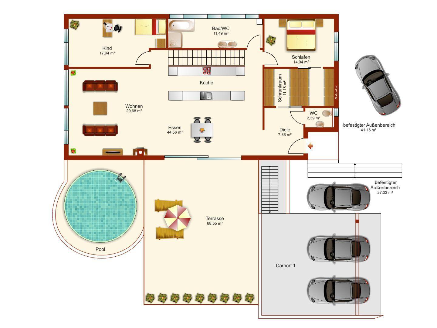 Schematischer Plan EG