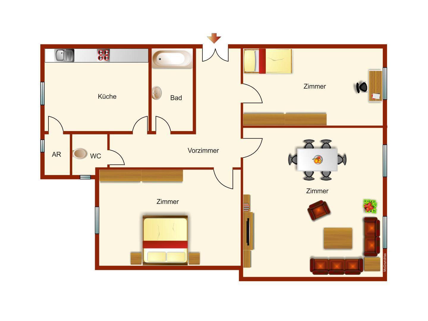 Schematischer Plan Top 4