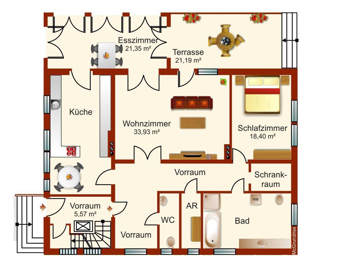 Schematischer Plan - Wohnen EG