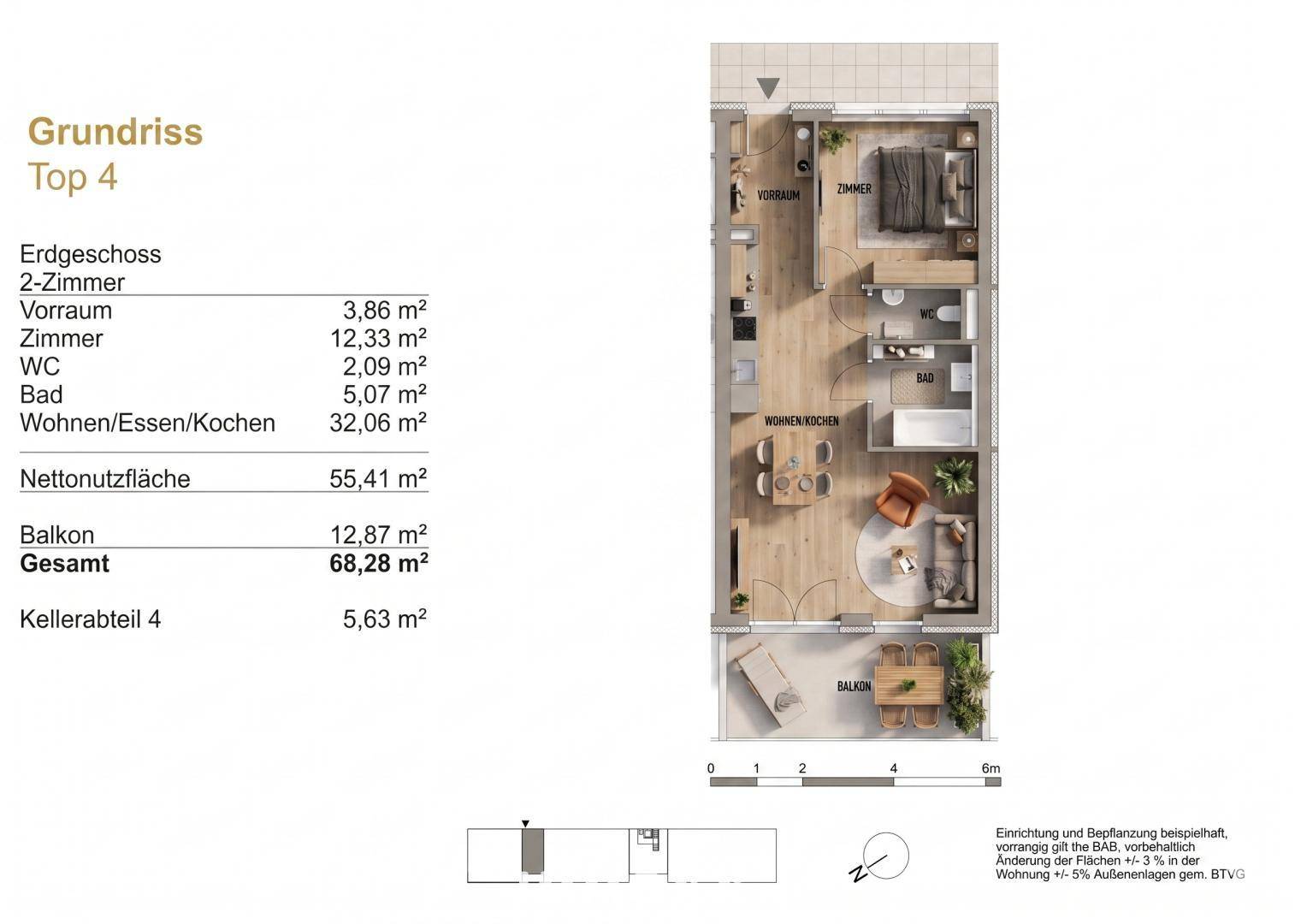 RESIDENZ.THAL.118 – Vorsorgewohnung in Grünlage nahe Graz - Top 4 - Ansicht 6