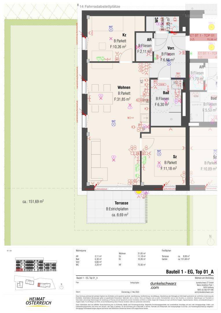 Wohnungsplan Bröllsteig 10/1