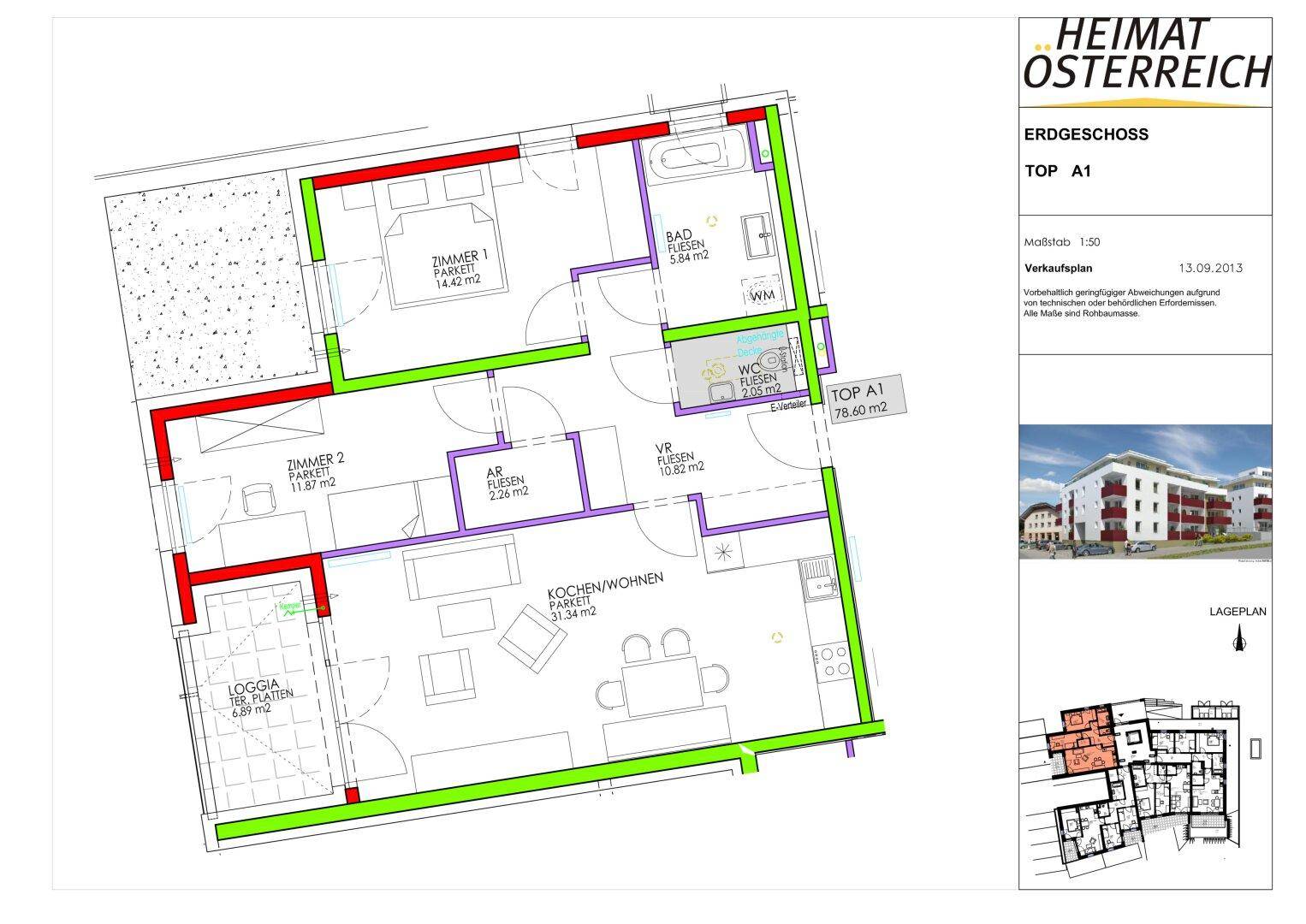 Wohnungsplan Top1