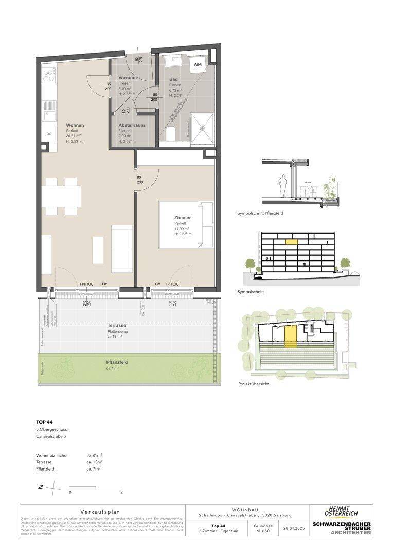 Wohnungsplan Top 44