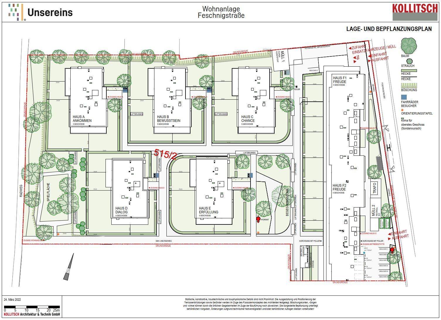 Lageplan Wohnanlage