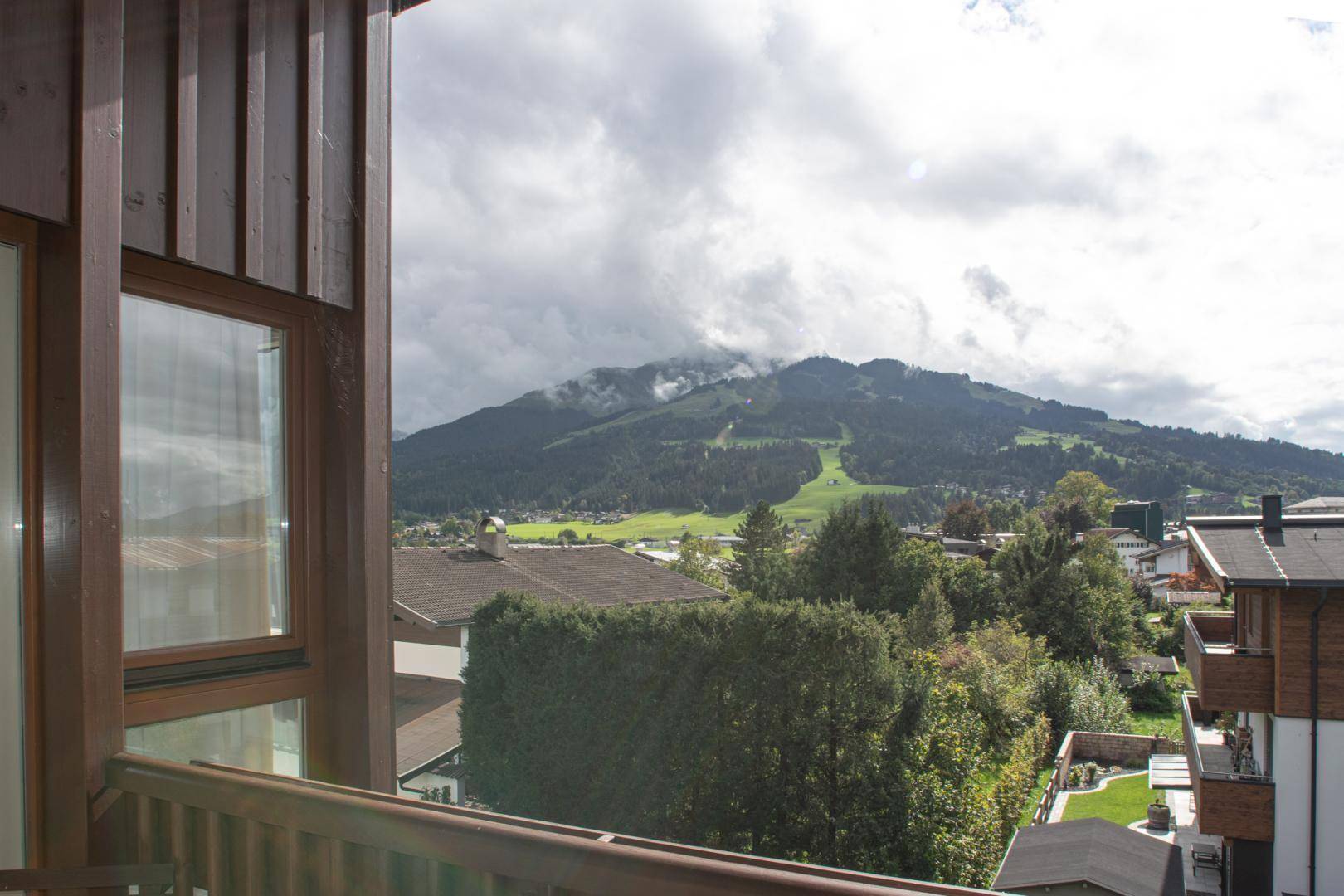 Balkon mit Blick auf das Kitzbüheler Horn