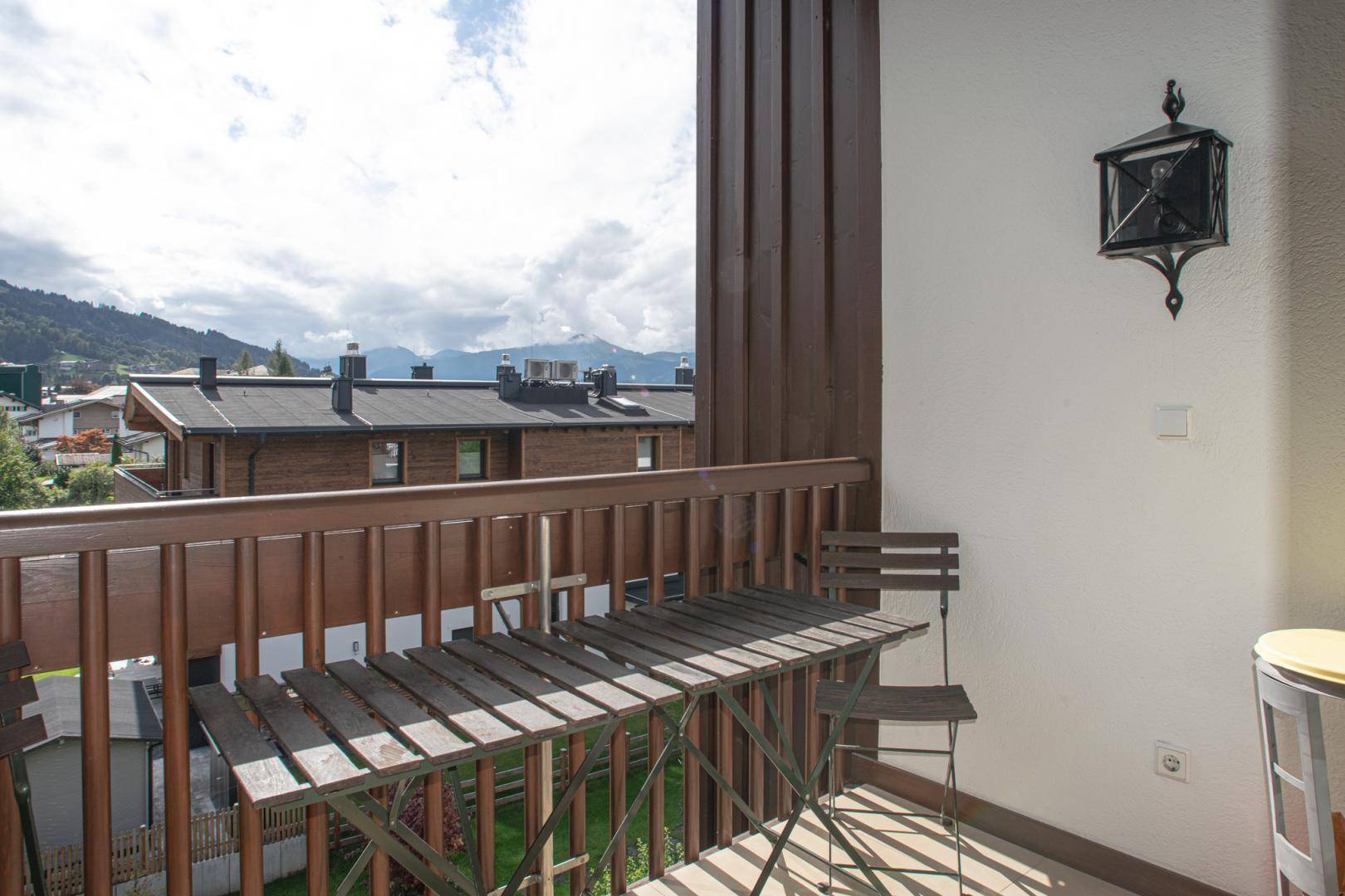 Balkon mit Blick auf das Kitzbüheler Horn