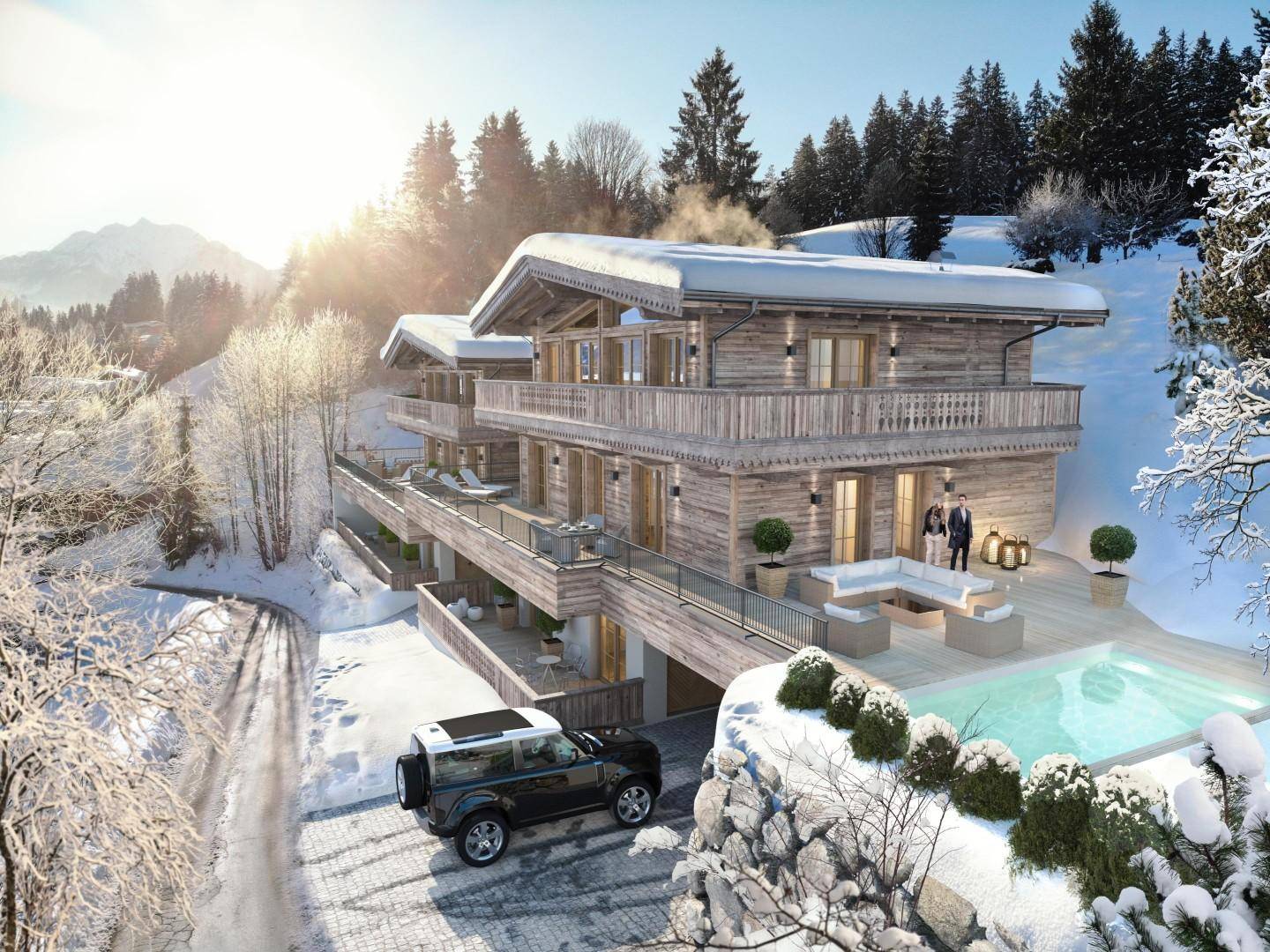 Zwei trendige Chalets in Toplage