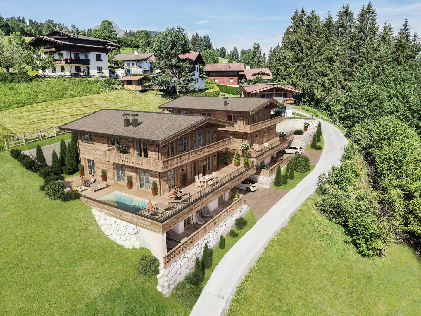 Zwei trendige Chalets in Toplage