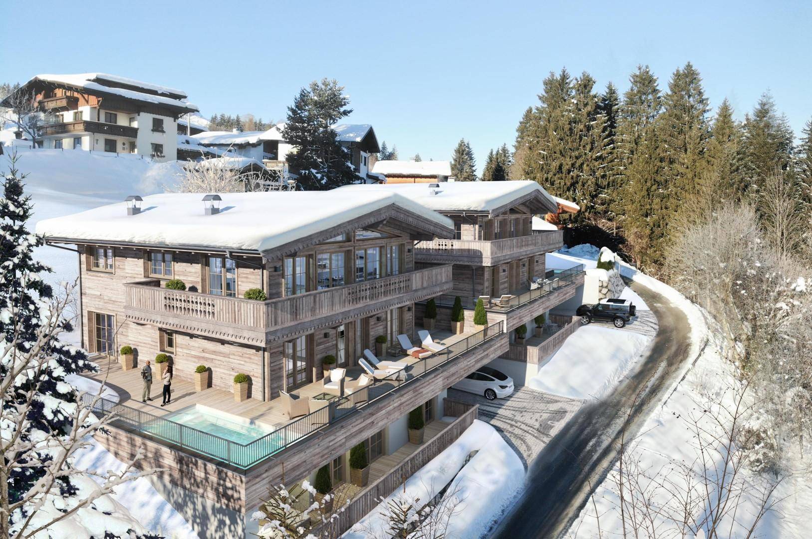 Zwei trendige Chalets in Toplage