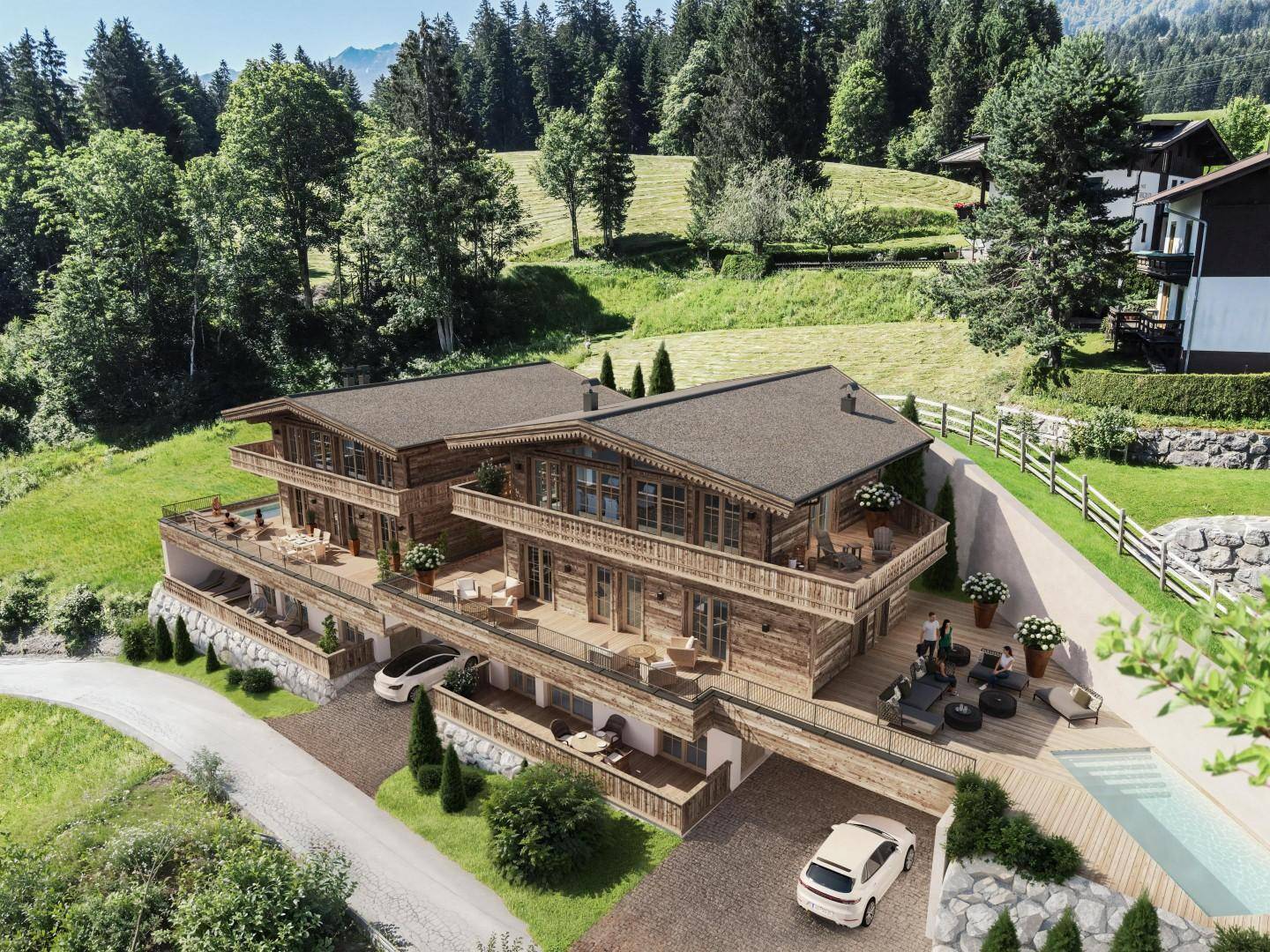 Zwei trendige Chalets in Toplage