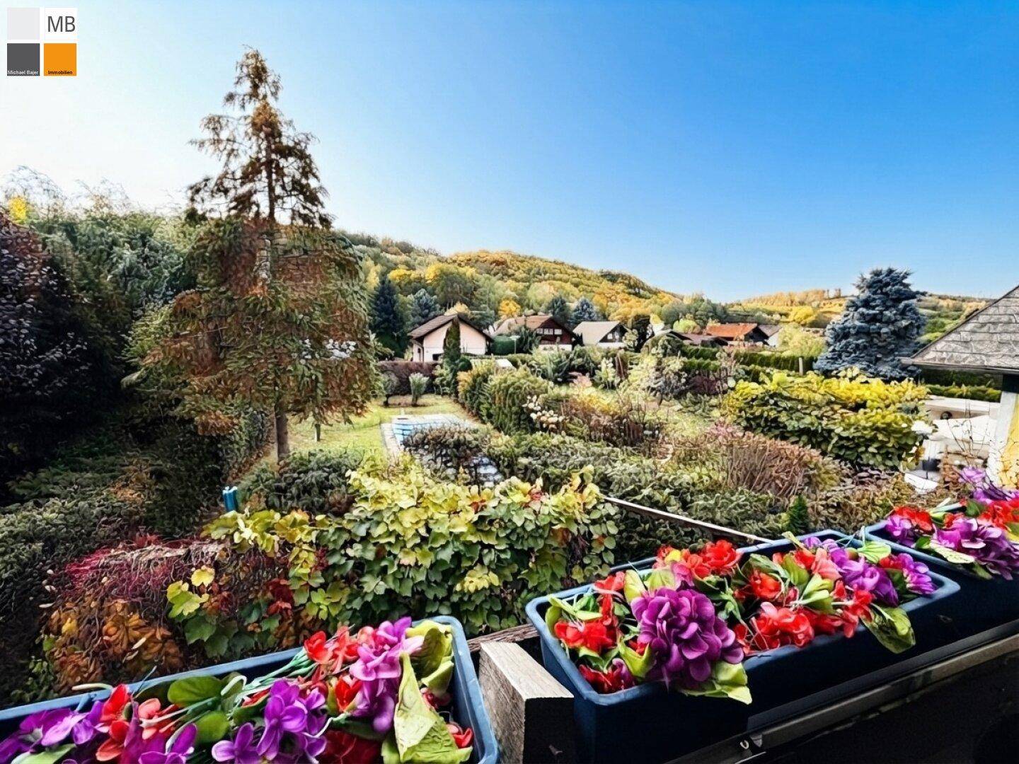 Blick vom Balkon
