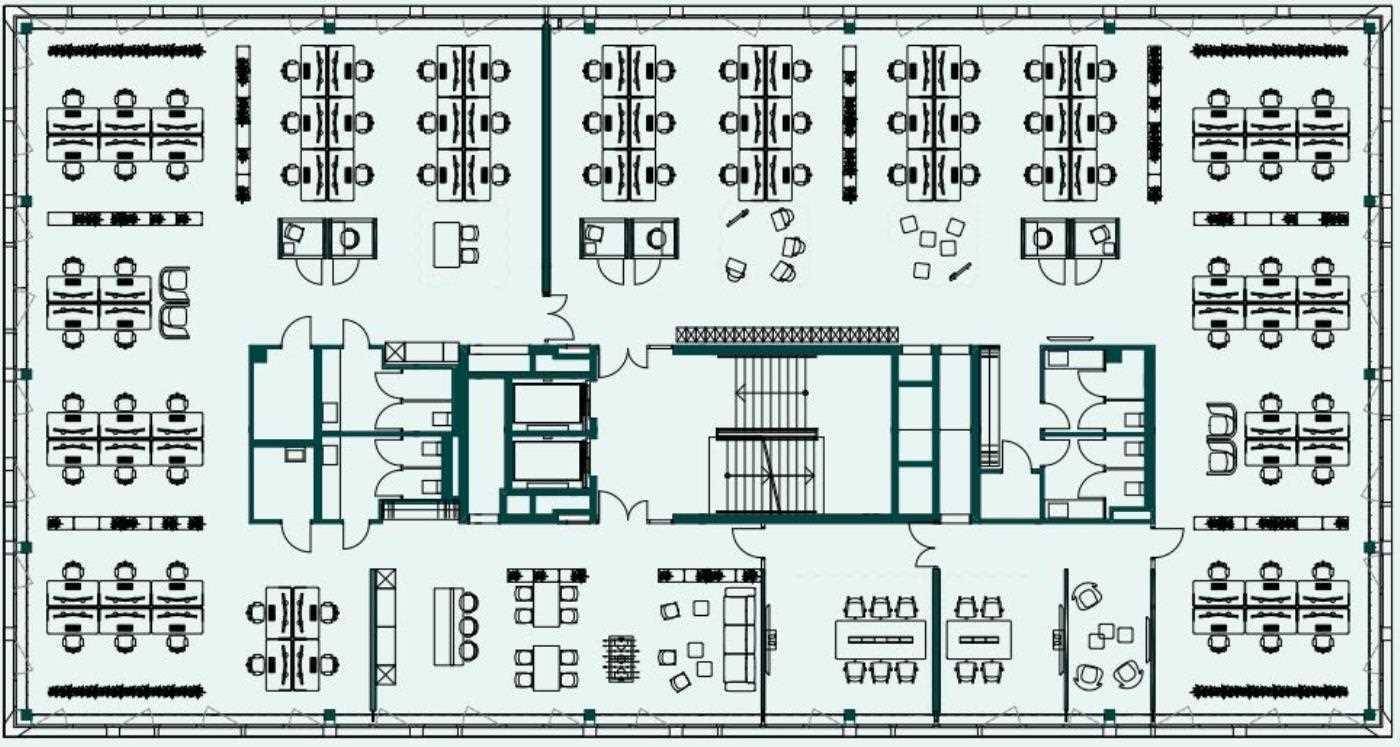 Plan Regelgeschoß Open Space