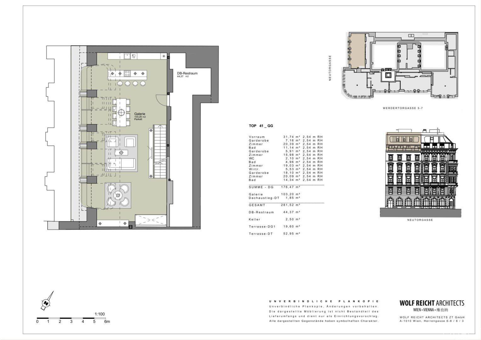 Grundriss des Obergeschosses mit offenem Wohnbereich und Galerie.