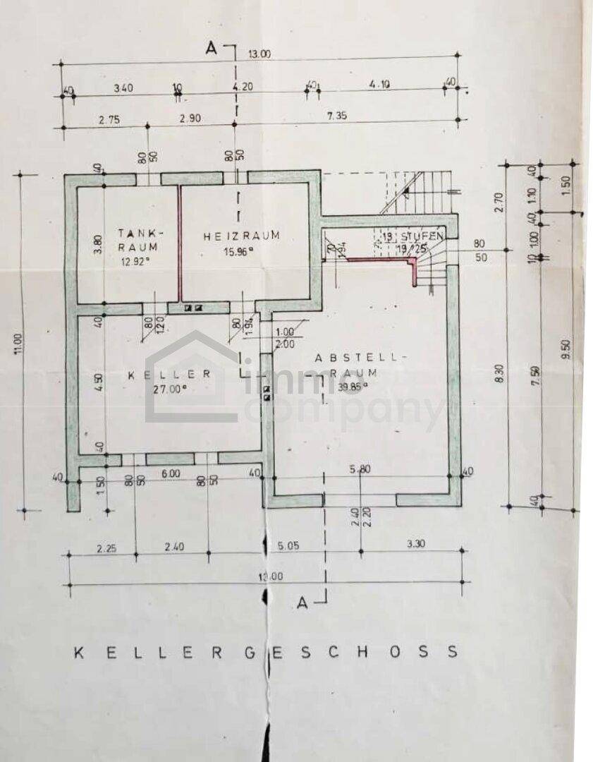 Grundriss Kellergeschoss