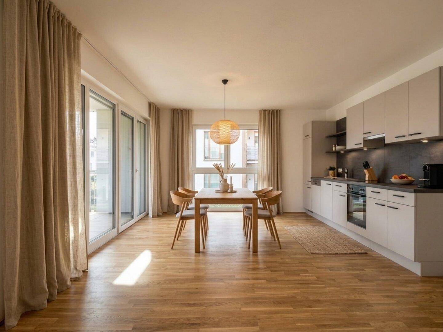 Edle Wohnung mit großer Terrasse und Bergblick - Ansicht 3
