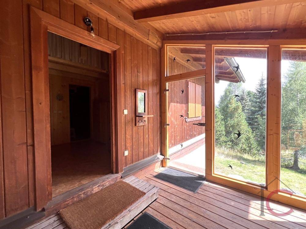Eingangsbereich mit Holzboden und großen Fenstern, die viel Tageslicht hereinlassen.
