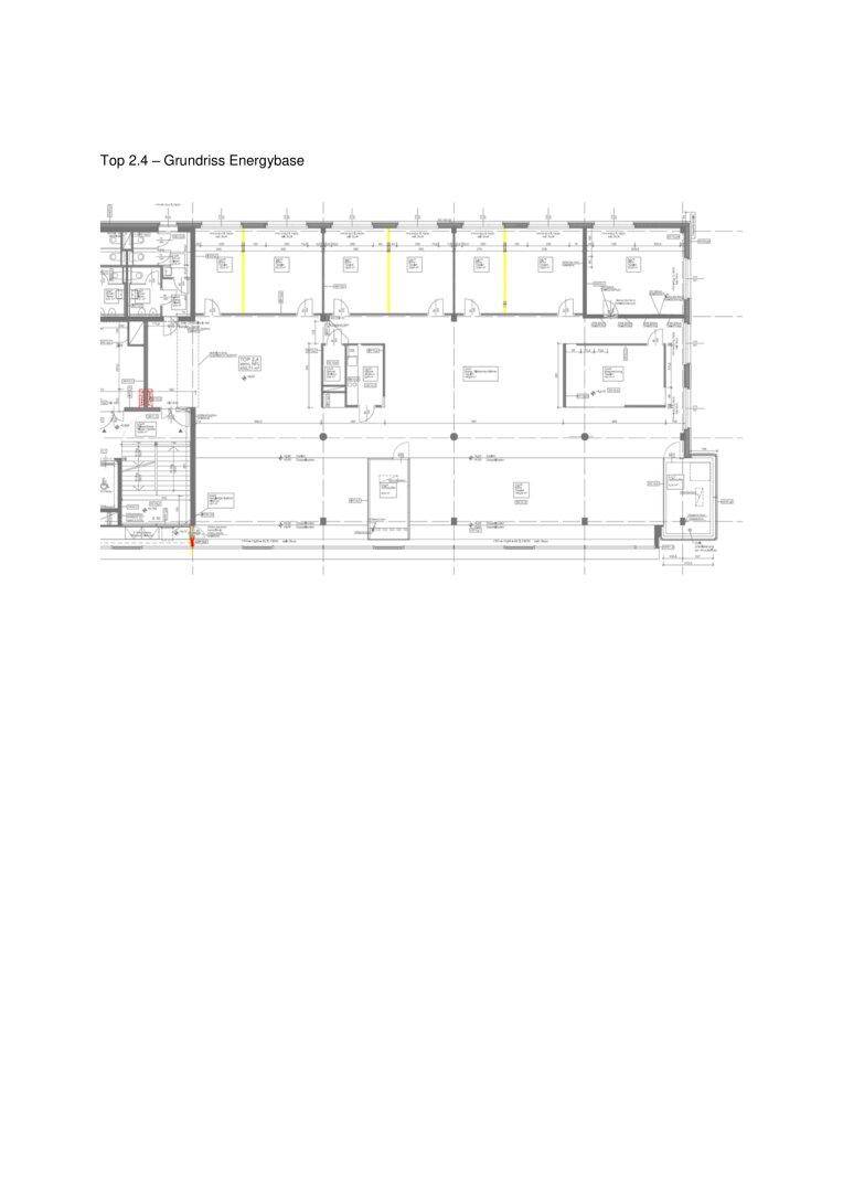 Grundriss des Obergeschosses mit verschiedenen Büroräumen und Treppenhaus.