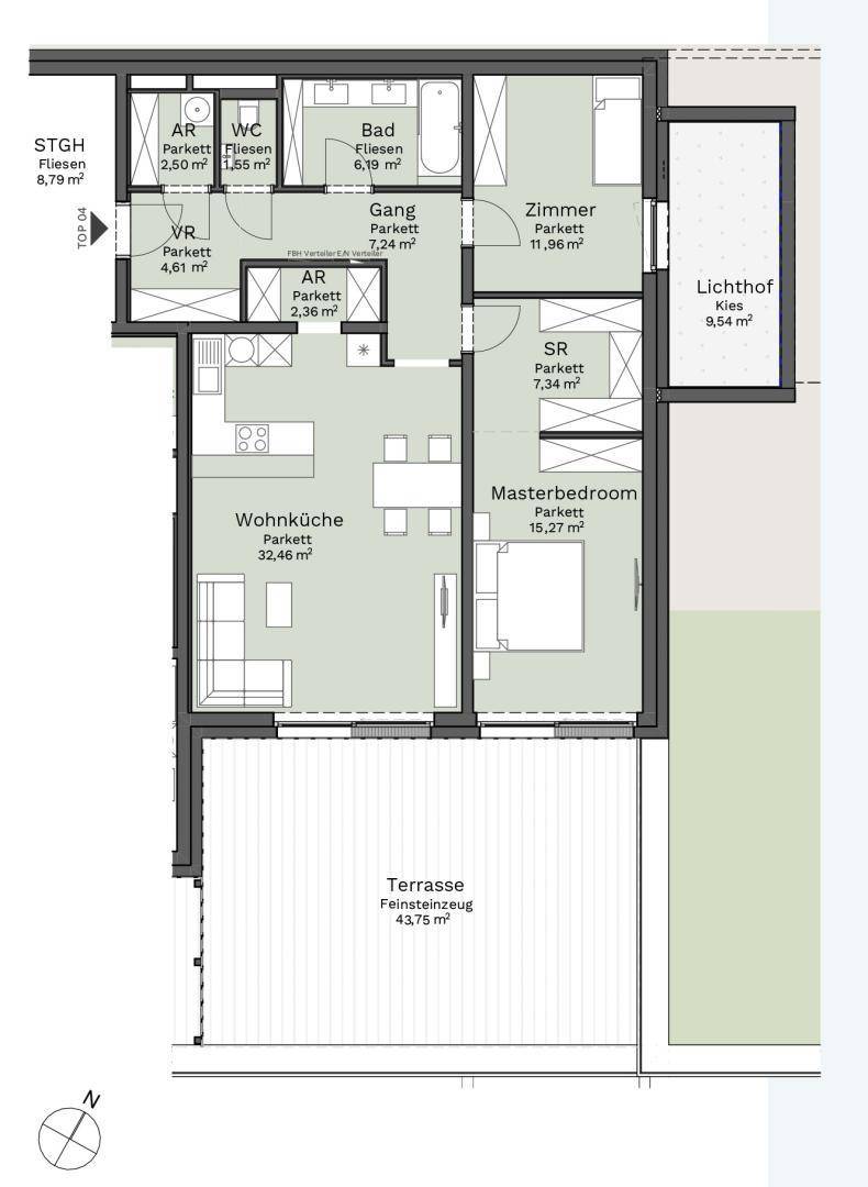 Wohnungsplan Top 4