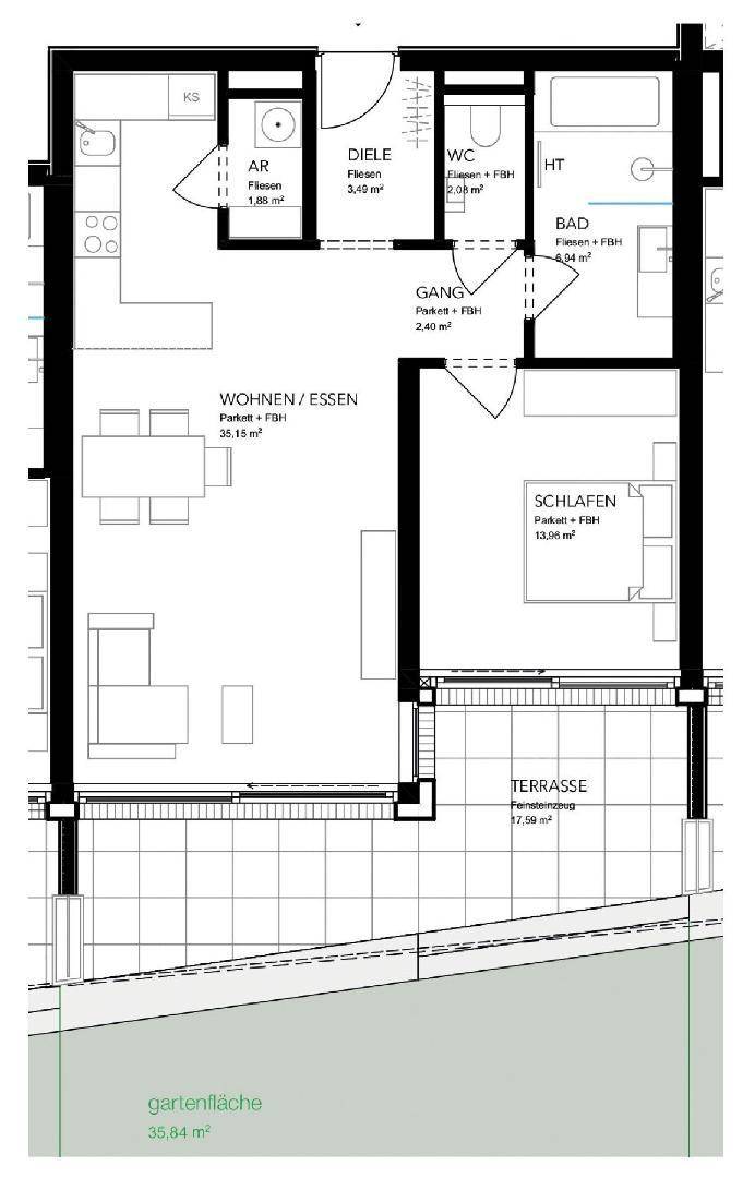 Grundriss Top B3