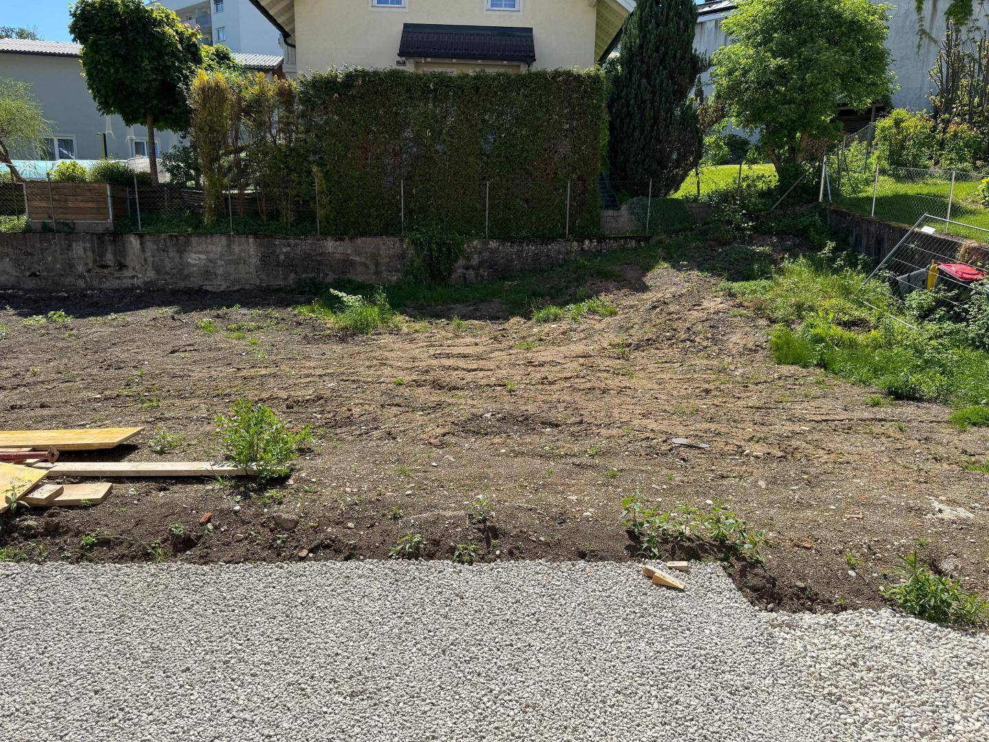 Eigener Garten in Arbeit