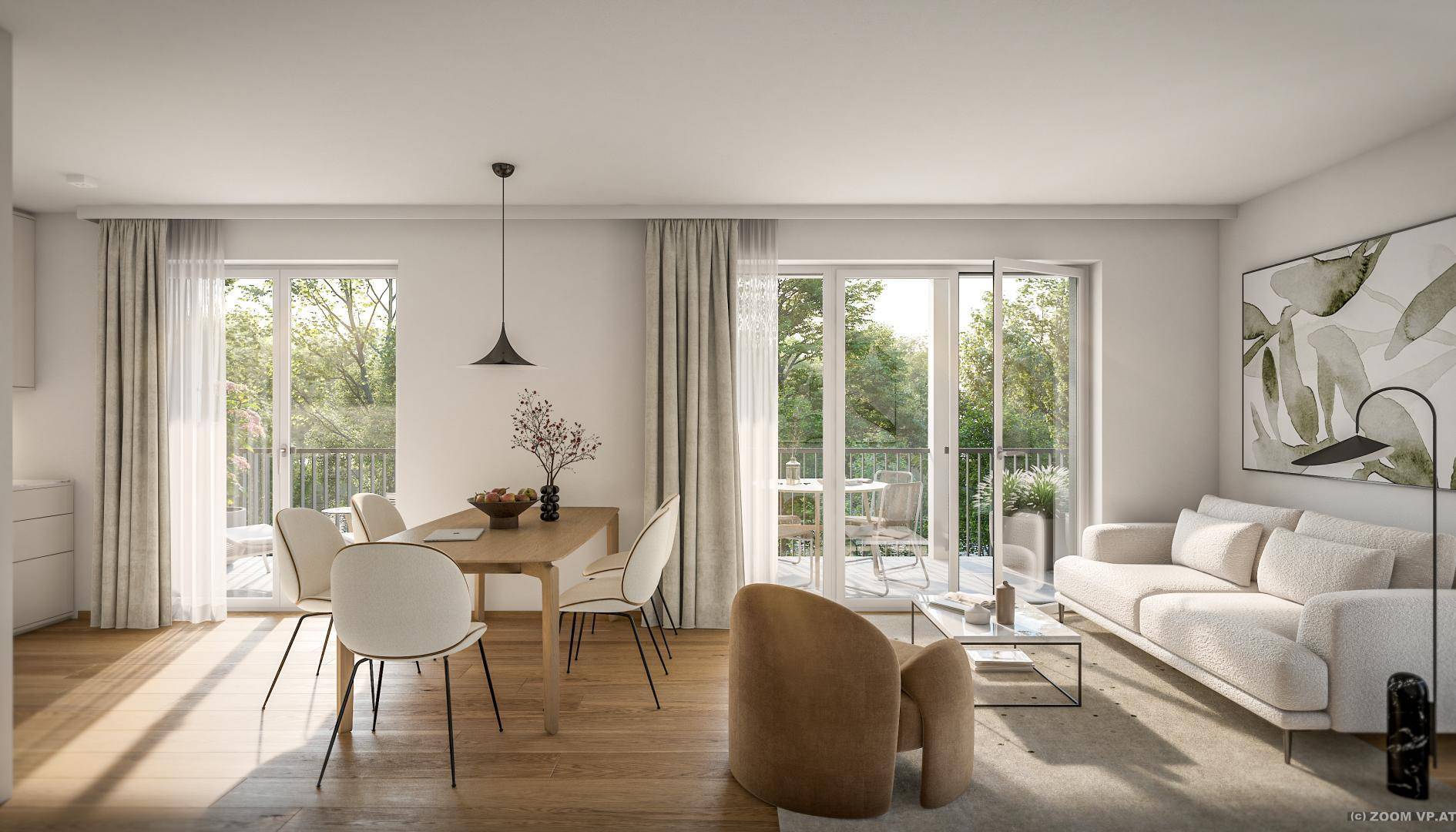 Rendering Wohnzimmer TOP1