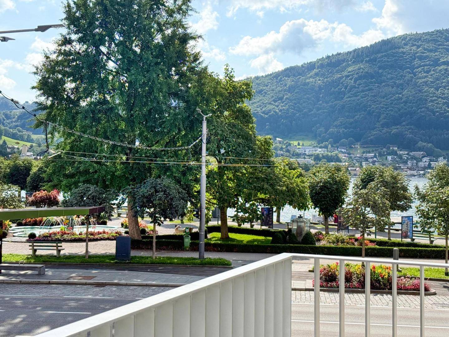 Blick vom Balkon