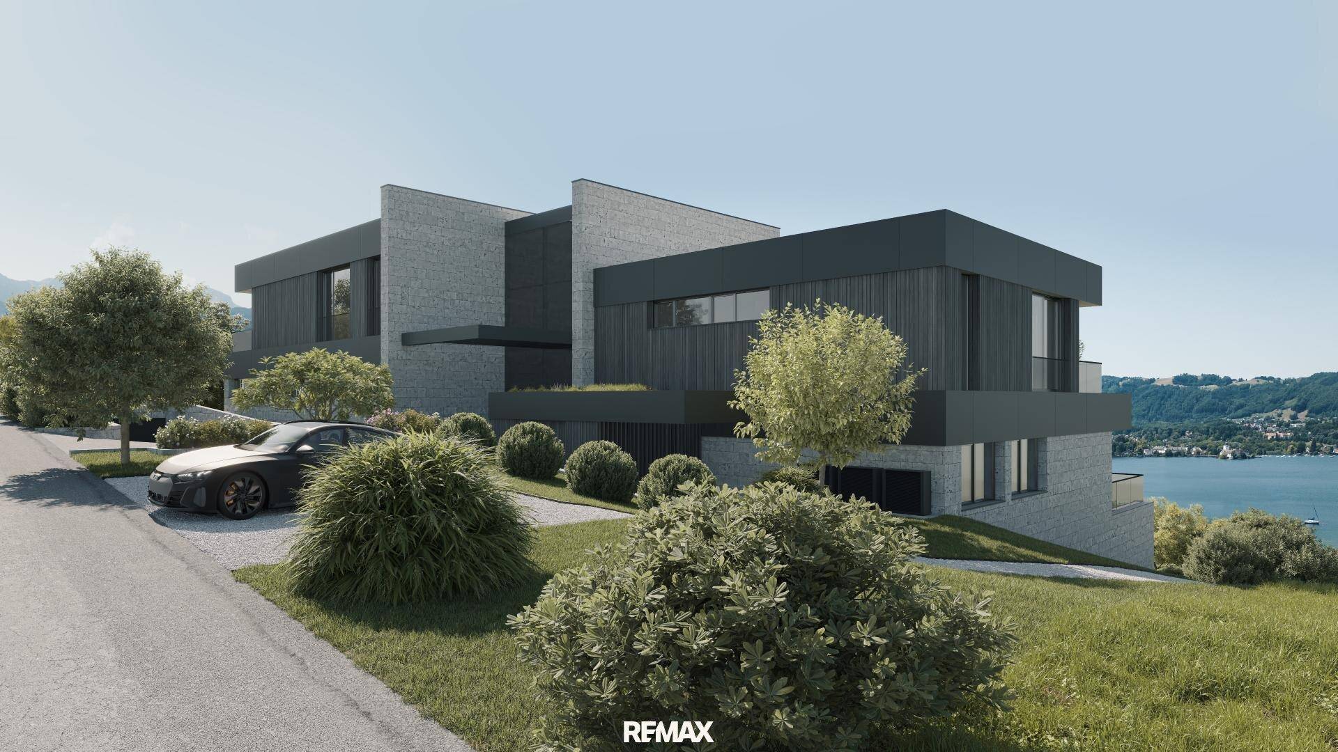 Rendering von der Zufahrt-Seite